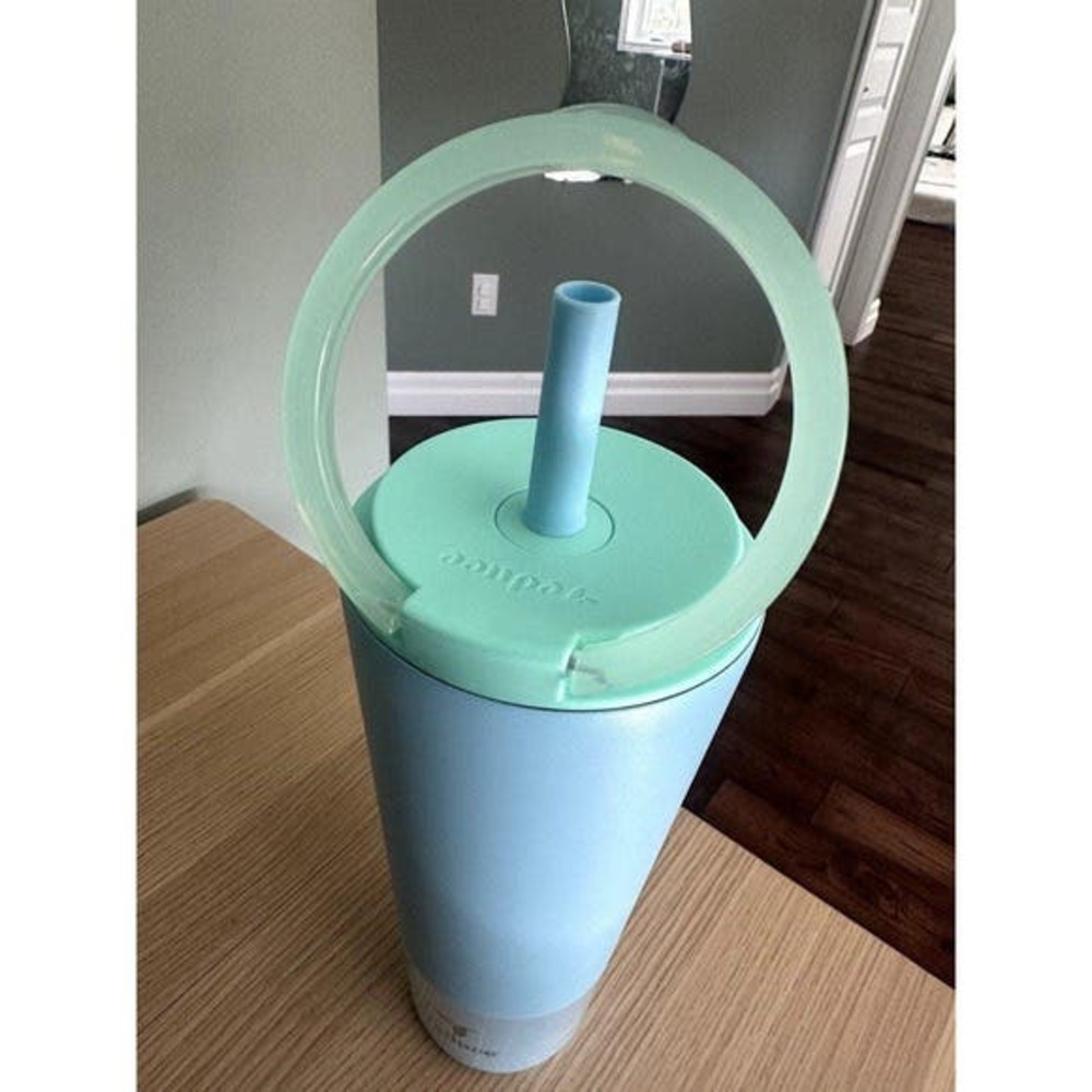 Blue and Green Reusable Water Bottle - Eco Friendly ca - Picture 3 of 4